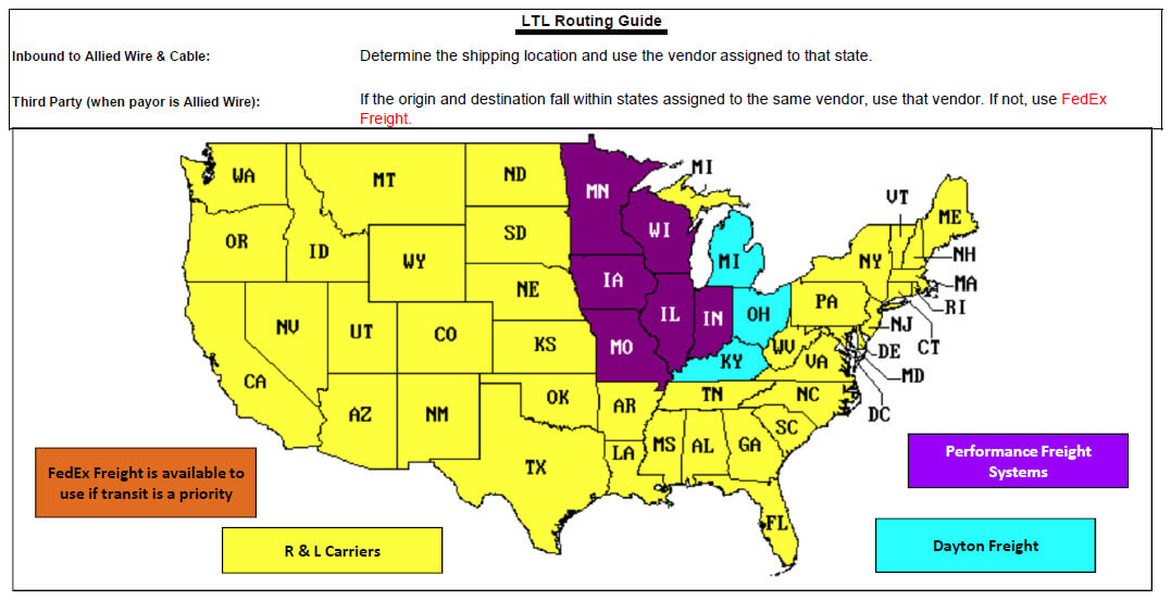 Wisconsin LTL Routing Guide