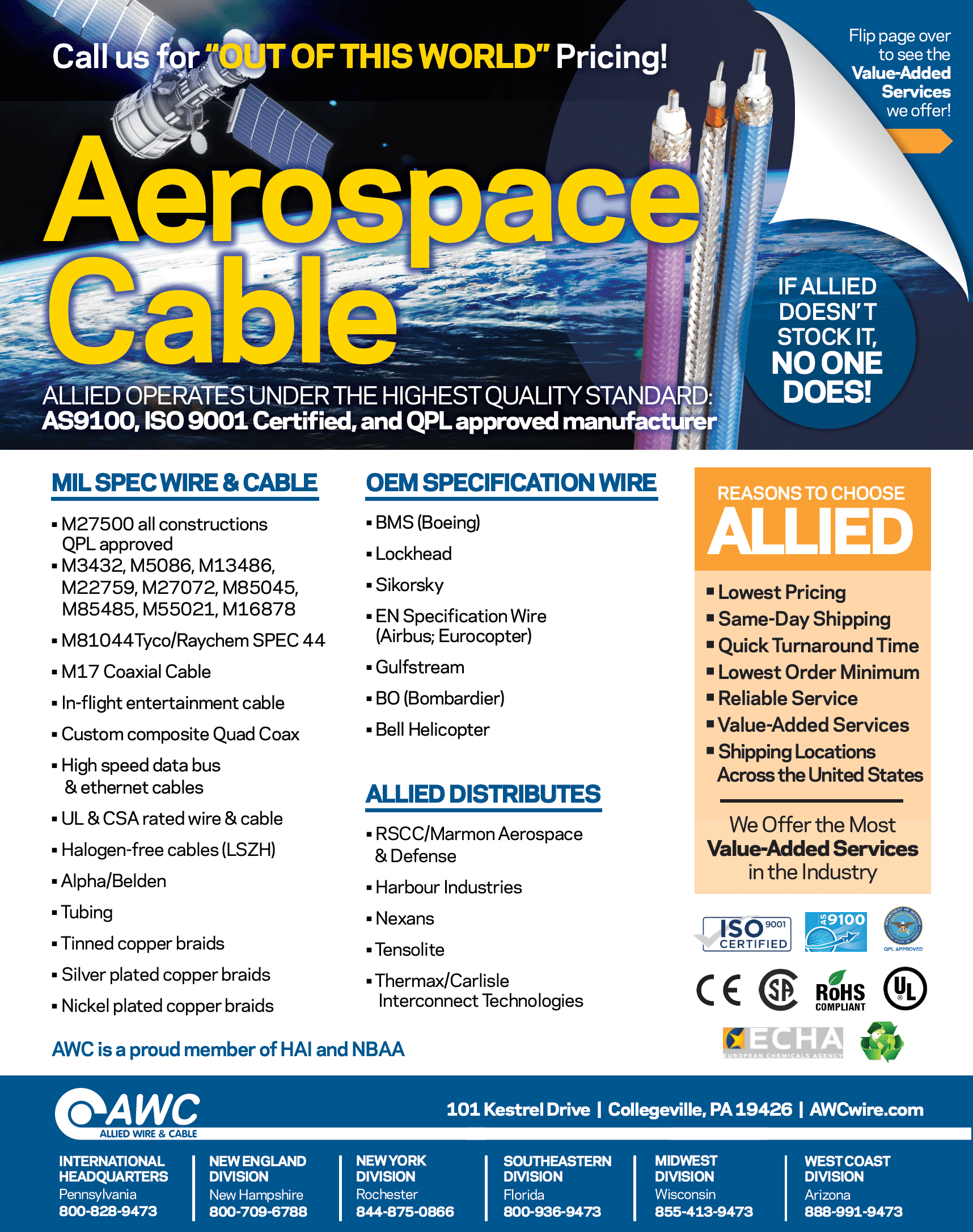 Aerospace Line Card from Allied Wire & Cable