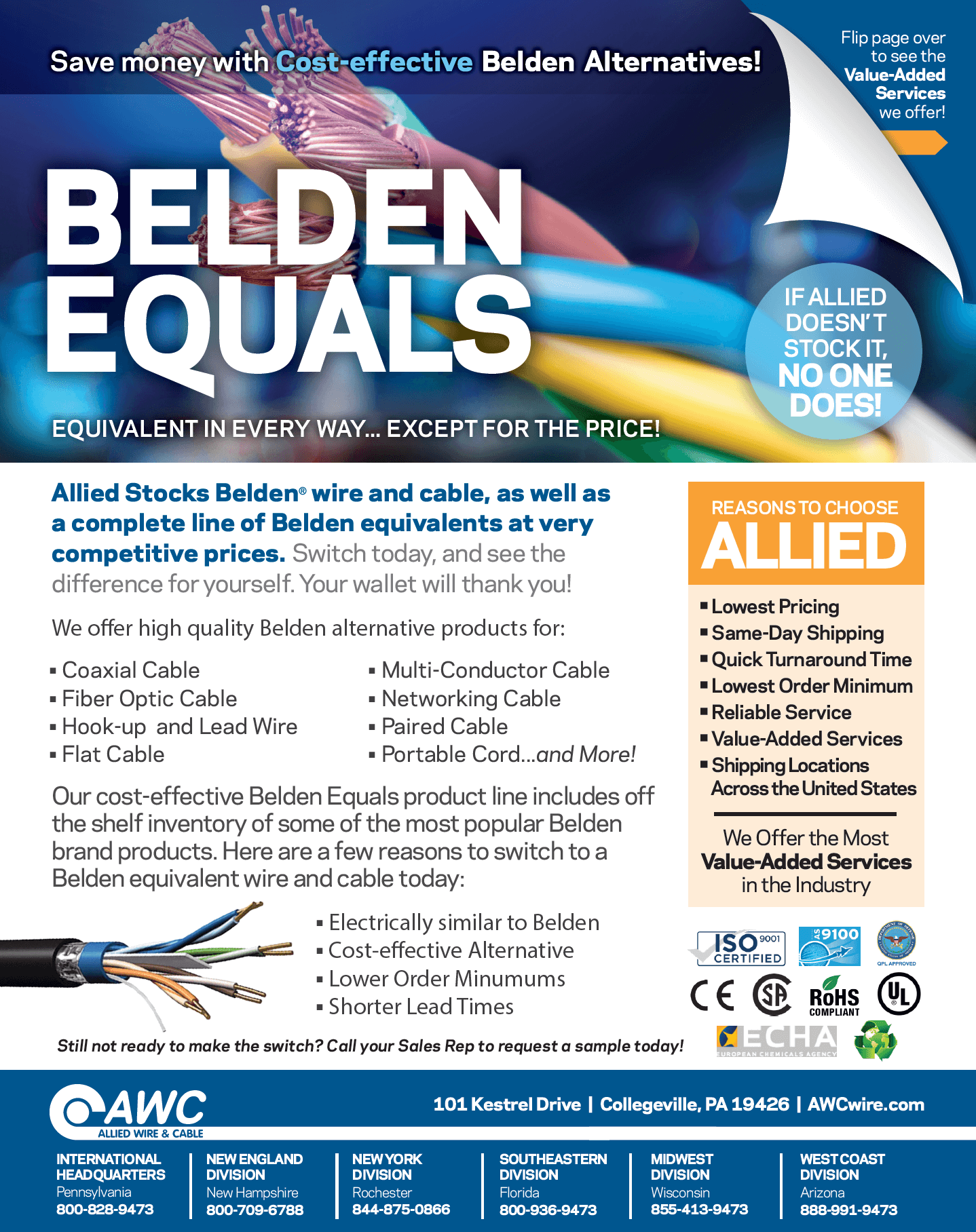 Belden equals Line Card from Allied Wire & Cable
