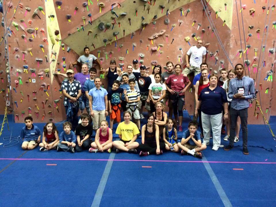 OPAF adaptive rock climbing event at Boise State.