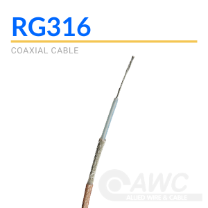 NOS RG316/U Mil-Spec Silver/Teflon®  50 ohm Coax Thermatics 10 foot length 