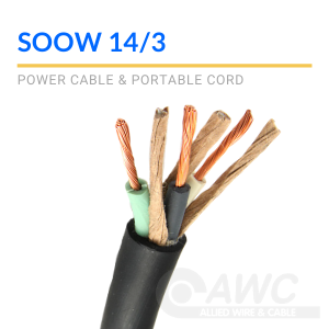 14/3 SOOW SO Cord 30 ft HD Portable Outdoor Indoor 600V Flexible Wire cable USA 