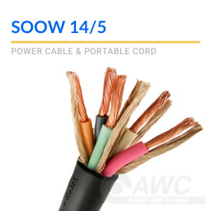 600V 50' Rubber Coated 23050 2/3 Wire Cord SOOW 3 Conductor 2 Gauge 