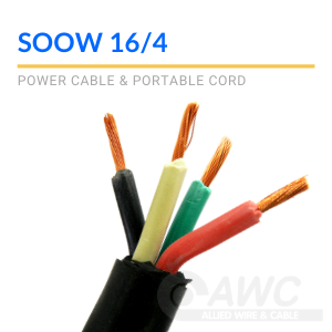 ROBENO 16/4 SOOW 16 AWG 50 FEET USA Portable Outdoor Indoor 600 V Flexible Wire Cable 