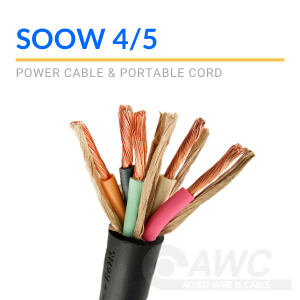 4/4 SOOW SO Cord 5 ft HD USA Portable Outdoor Indoor 600 V Flexible Wire cable 
