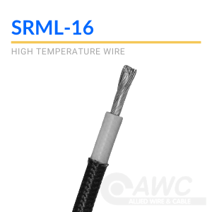 16 AWG Black 200c High-Temperature Appliance Wire SRML 100' FT 