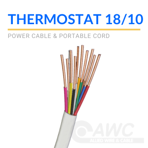 250' 20/6 Thermostat Cable Wire Brown CL2 20 awg Gauge 6 Conductor PVC heat 